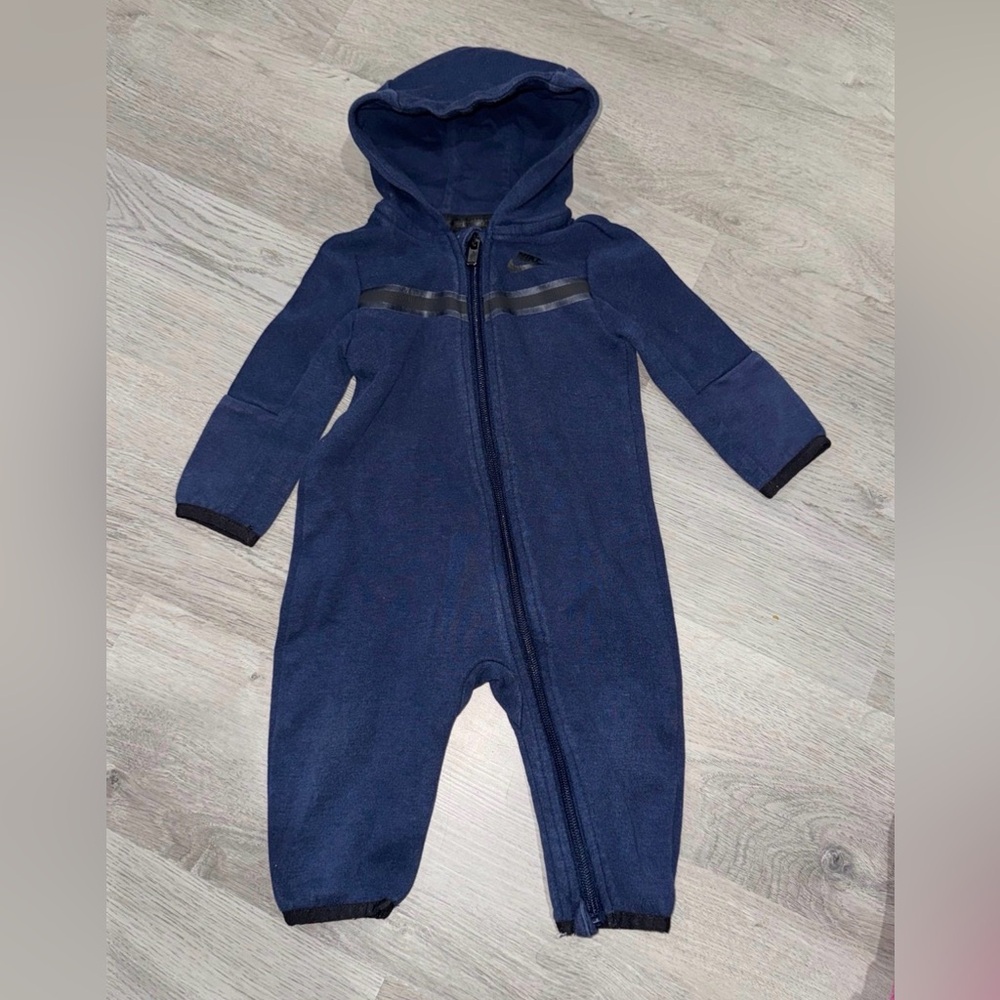 Nike Tech Navy Blue Sportswear Fleece Coverall